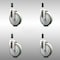Service Caster 5 Inch 316SS Gray Polyurethane Swivel 7/8 Inch Expanding Stem Caster Set SCC SCC-SS316EX20S514-PPUB-78-4 - alternate 1